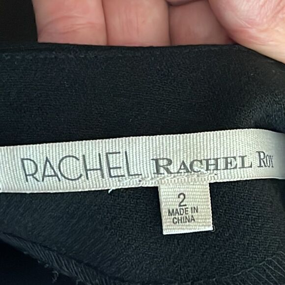 Rachel Rachel Roy Dress Womens Size 2 side tie long sleeve sheath Black Mini - Picture 8 of 12